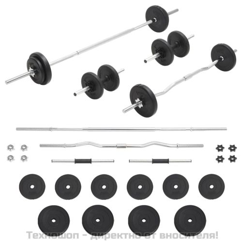 Комплект щанги и дъмбели 30 кг