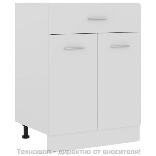 Шкаф с чекмеджета "Lyon", бял, 60x46x81,5 см, инженерно дърво