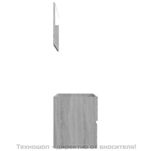 Комплект мебели за баня от 2 части сив сонома инженерно дърво