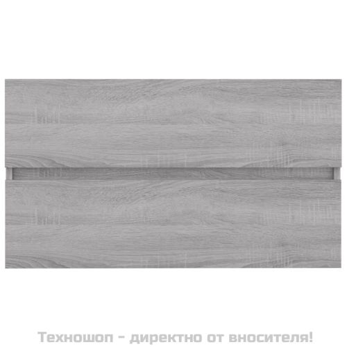 Комплект мебели за баня от 2 части сив сонома инженерно дърво