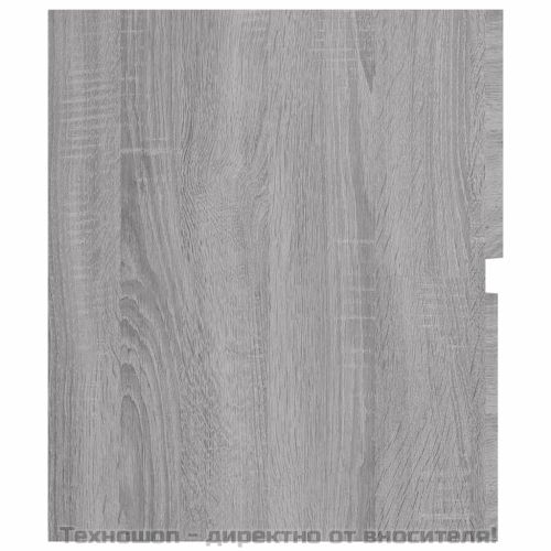 Комплект мебели за баня от 2 части сив сонома инженерно дърво