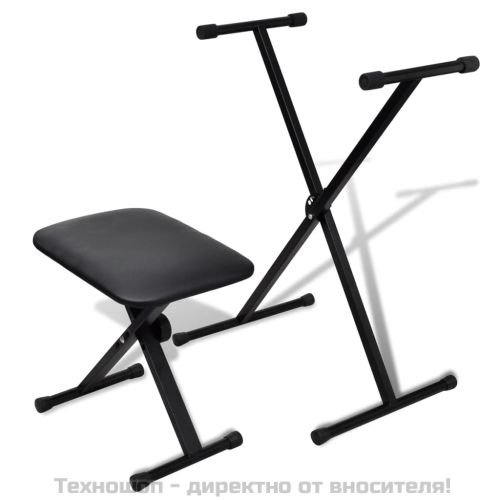 Регулируема стойка за синтезатор с табуретка