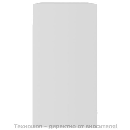 Висящ стъклен шкаф "Lyon", бял, 80x31x60 см, инженерно дърво
