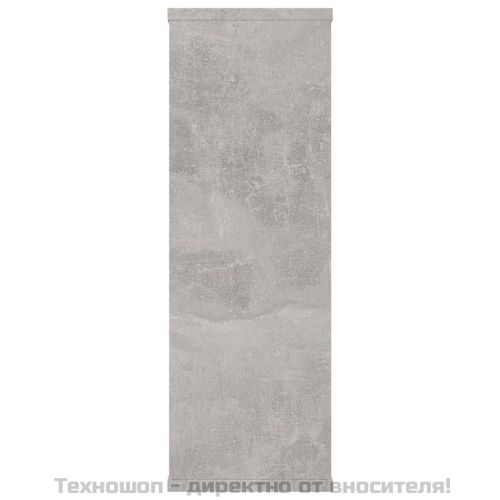 Стенни рафтове, бетонно сиви, 104x20x58,5 см, инженерно дърво