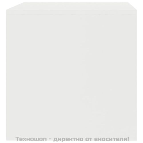 ТВ шкаф, бял, 80x40x40 см, инженерно дърво