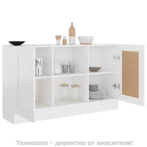 Бюфет, бял, 120x30,5x70 см, ПДЧ
