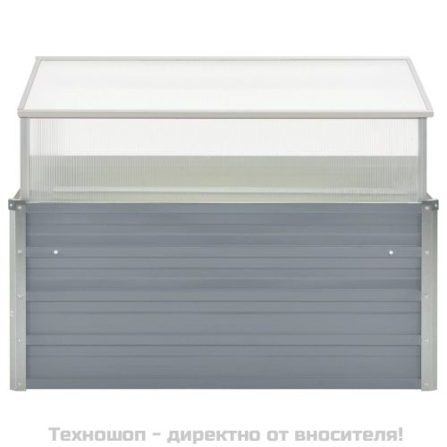 Парник, 100x100x85 см, поцинкована стомана, сив