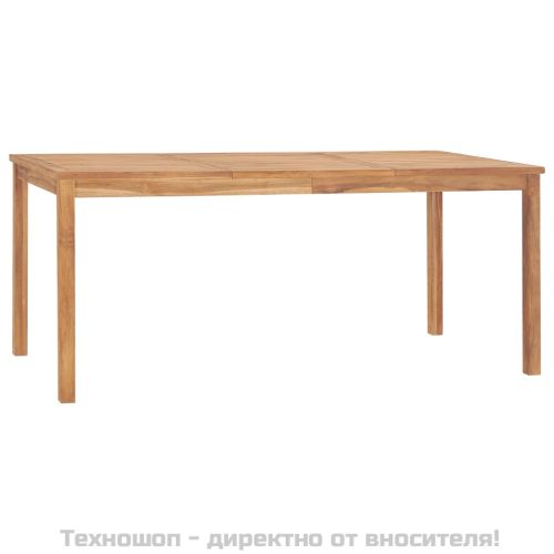 Градински комплект за хранене, 7 части, 180x90 см, масивно тиково дърво