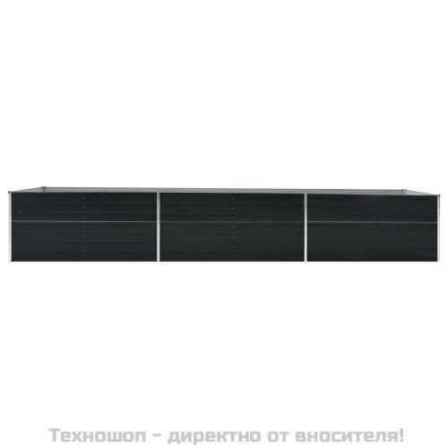 Градинска висока леха поцинкована стомана 480x80x77 см антрацит