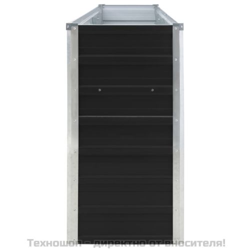 Повдигната леха, 320x40x77 см, поцинкована стомана, антрацит