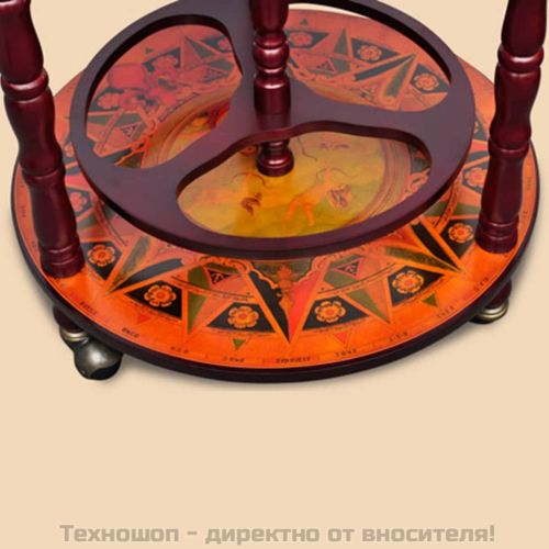 Глобус бар стойка за вино, евкалиптово дърво
