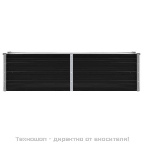 Градинска висока леха антрацит 160x40x45 см поцинкована стомана