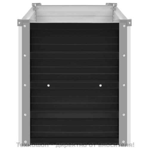 Градинска висока леха антрацит 160x40x45 см поцинкована стомана