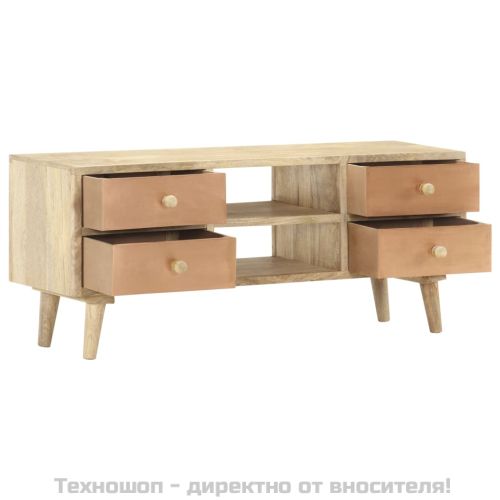 ТВ шкаф, 110x30x45 см, мангово дърво масив