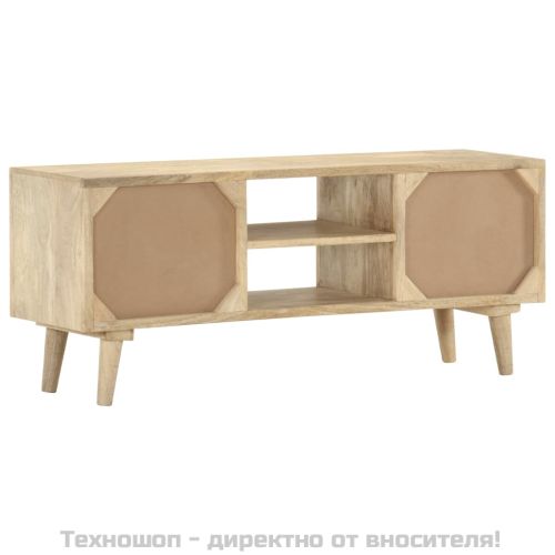 ТВ шкаф, 110x30x45 см, мангово дърво масив