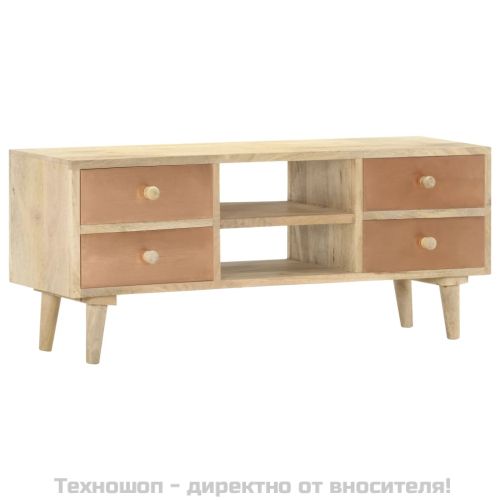 ТВ шкаф, 110x30x45 см, мангово дърво масив