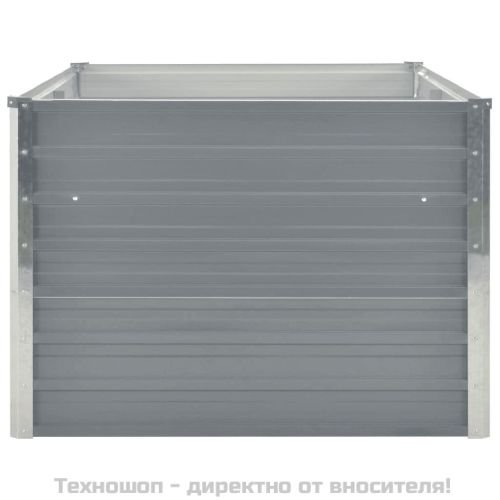 Повдигната леха, 160x80x45 см, поцинкована стомана, сива