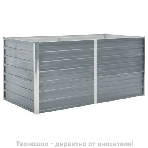 Повдигната градинска леха 160 x 80 x 77 см поцинкована стомана