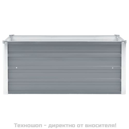 Градинска висока леха поцинкована стомана 100x40x45 см сива