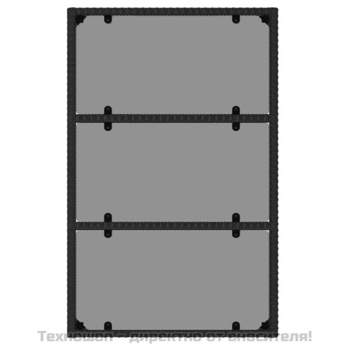 Градински комплект с възглавници, 6 части, черен, полиратан