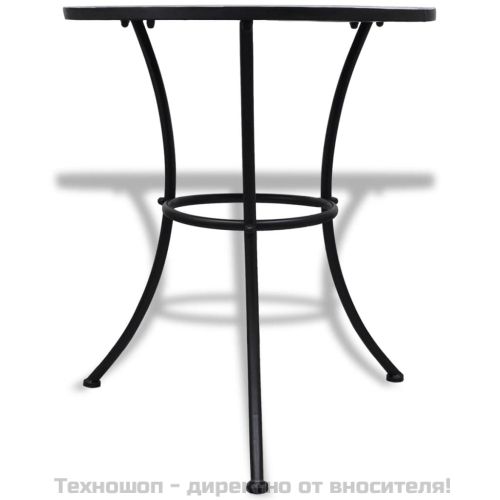 Бистро маса, синьо и бяло, 60 см, мозайка