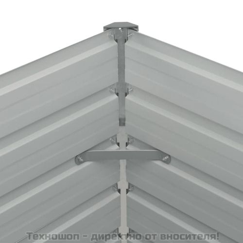 Повдигната леха, антрацит, 160x80x77 см, поцинкована стомана