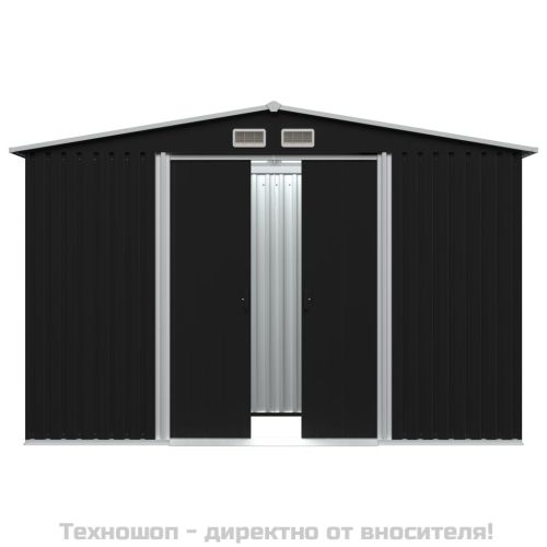 Градинска барака за съхранение антрацит стомана 257x205x178 см