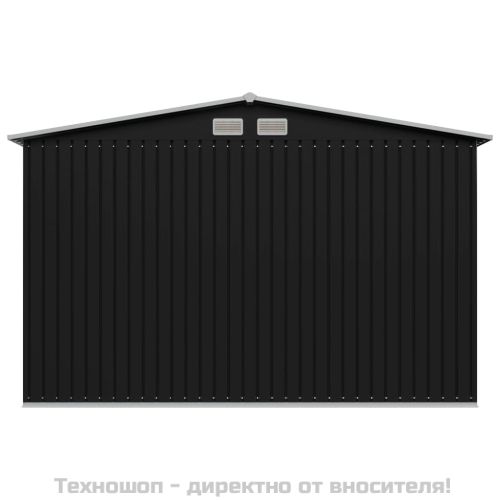 Градинска барака за съхранение антрацит стомана 257x205x178 см
