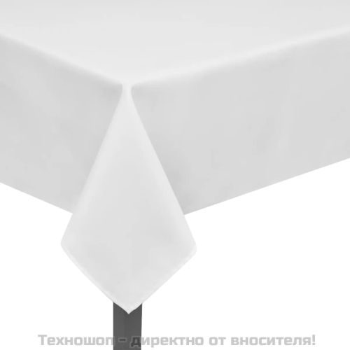 Покривки за маса, бели, 5 бр, 190 x 130 см