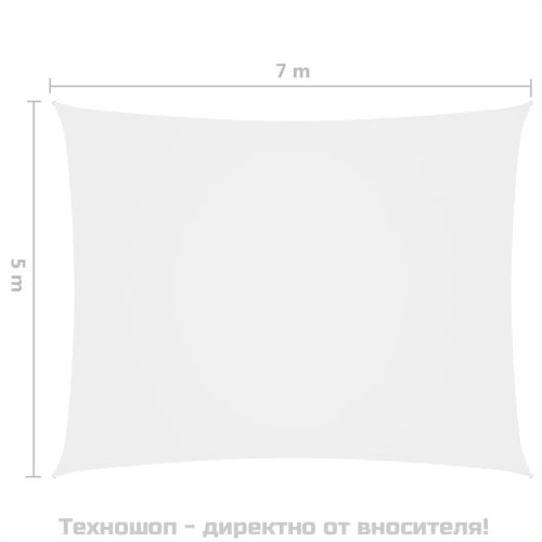Платно-сенник, Оксфорд плат, правоъгълно, 5x7 м, бяло