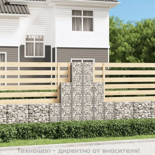 Комплект габионни кошове, 6 бр, поцинкована тел