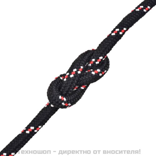 Морско въже, полипропилен, 8 мм, 500 м, черно