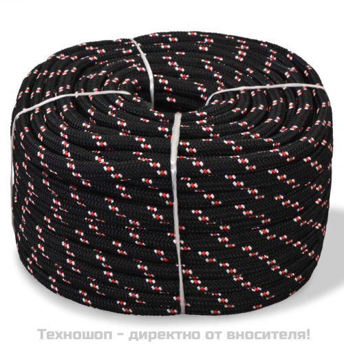 Морско въже, полипропилен, 16 мм, 250 м, черно