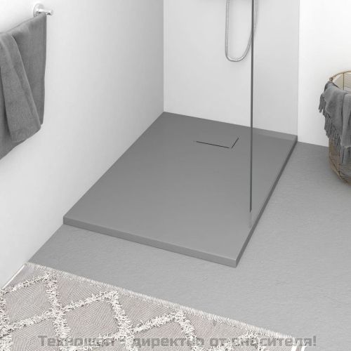 Душ корито, SMC, сиво, 100x70 см