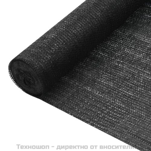 Засенчваща мрежа черна 1,8x25 м HDPE 75 г/м²