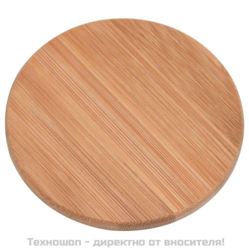 Стъклени буркани за съхранение с бамбукови капаци 6 бр 1000 мл