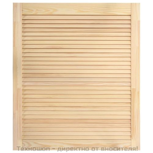 Врата за шкаф с решетен дизайн 61,5x49,4 см борово дърво масив