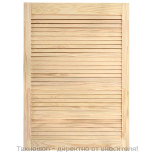 Врати за шкафове с решетен дизайн 4 бр 69x39,4 см бор масив