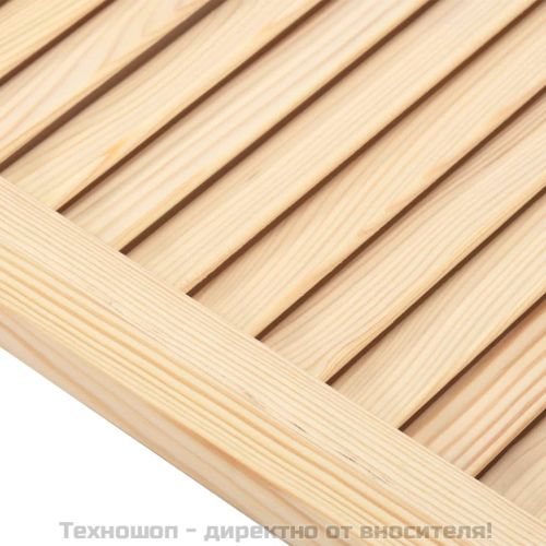 Врати за шкафове с решетен дизайн 4 бр 69x39,4 см бор масив