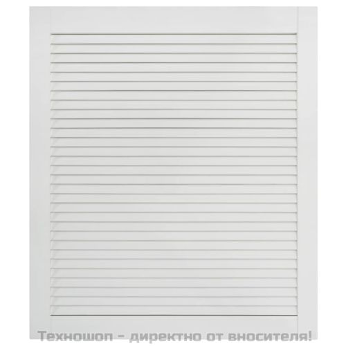 Врати за шкафове с решетен дизайн 2 бр бял 69x59,4 см бор масив