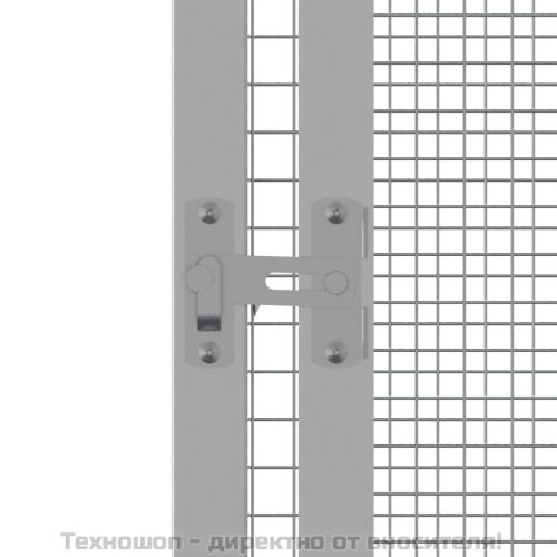 Клетка за птици сива 302,5x324,5x211,5 см поцинкована стомана