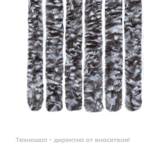 Завеса против насекоми, кафяво и бежово, 100x220 см, шенил