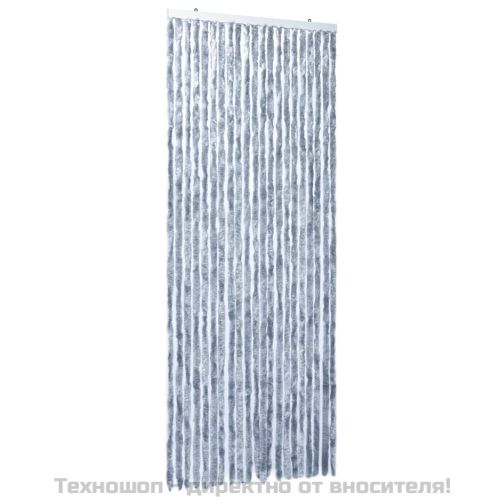 Завеса против насекоми, сребриста, 90x220 см, шенил