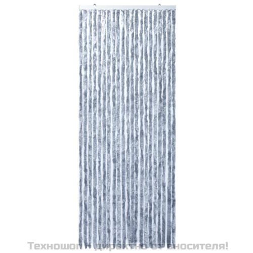 Завеса против насекоми, сребриста, 90x220 см, шенил