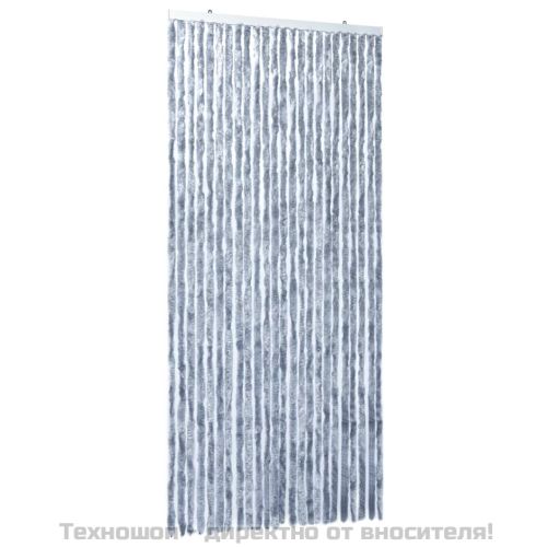 Завеса против насекоми, сребриста, 100x220 см, шенил