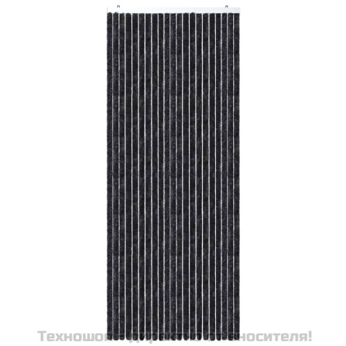 Завеса против насекоми, антрацит, 90x220 см, шенил