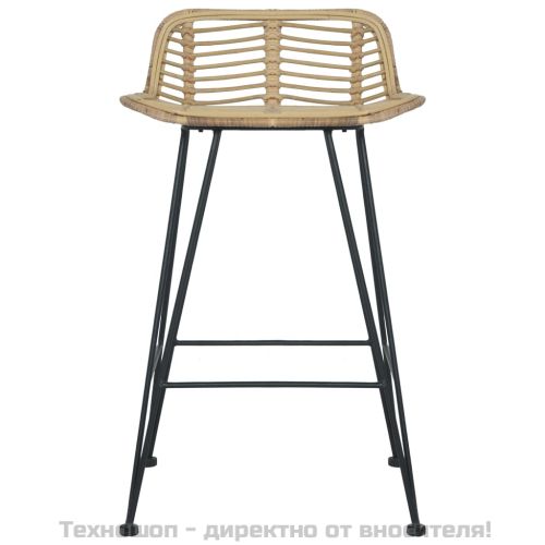 Бар столове, 2 бр, естествен ратан
