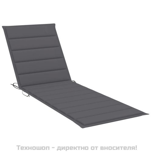 Градински шезлонг с масичка и шалте, импрегнирано борово дърво