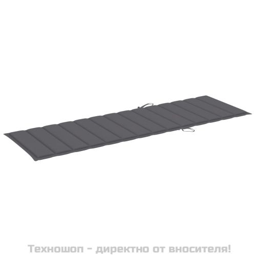 Градински шезлонг с масичка и шалте, импрегнирано борово дърво