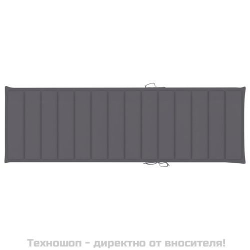 Градински шезлонг с масичка и шалте, импрегнирано борово дърво